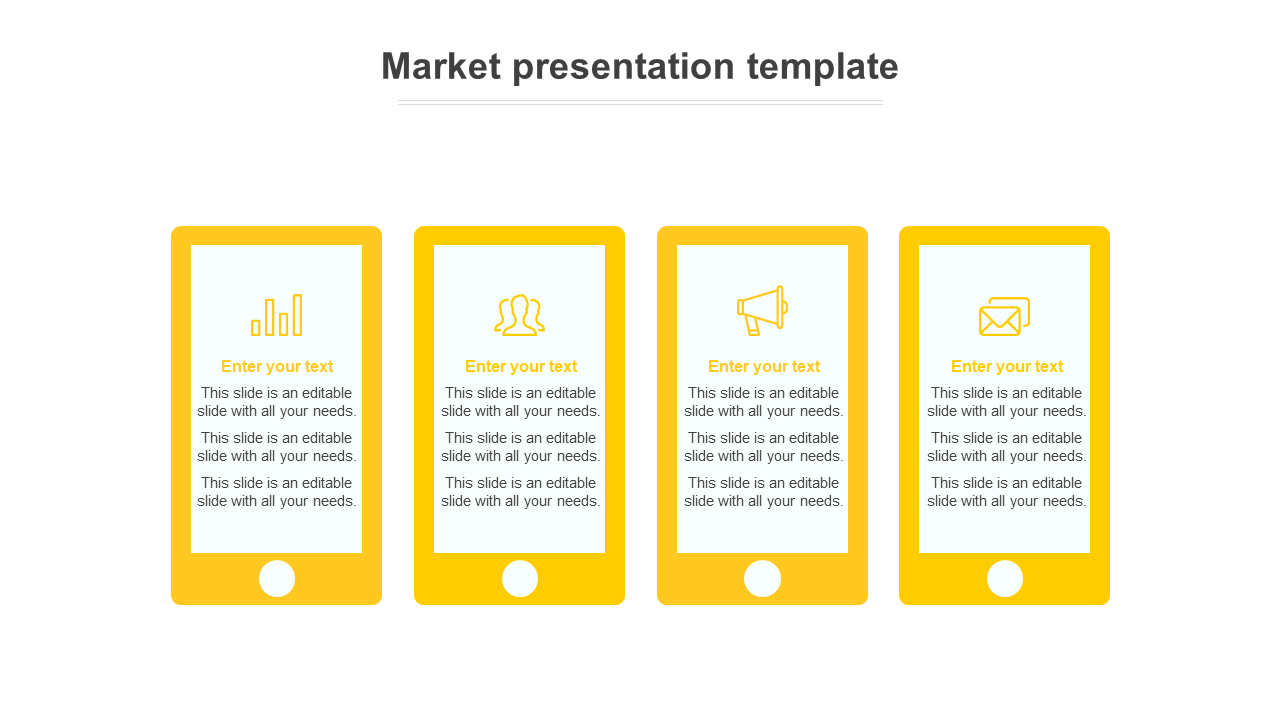 Free - Attractive Market Presentation Template Design